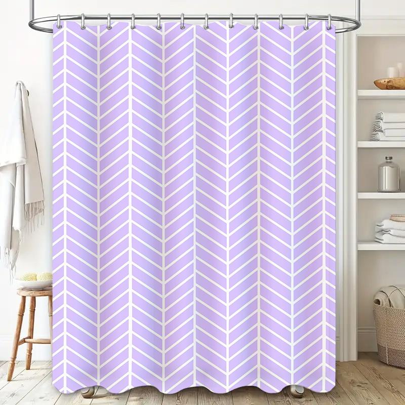 Bright Floral Shower Curtain Waterproof Bathroom Decor for Kids Adults Pink Blue Flower Design Polyester Fabric with Hook Set In