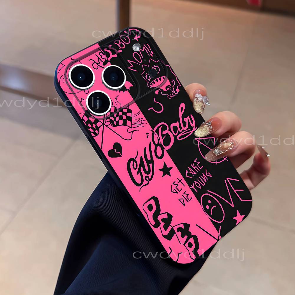 L-Lil Peep Hellboy Love Rapper For iPhone 17,16,15,11,12,14,13 Pro Max Mini XS,XR,7 Plus 16E Air Soft Black Dustproof Phone Case
