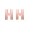 Mini Brincos Pop H Banhados a Ouro Brincos Femininos Ouro Rosa H608002FO85