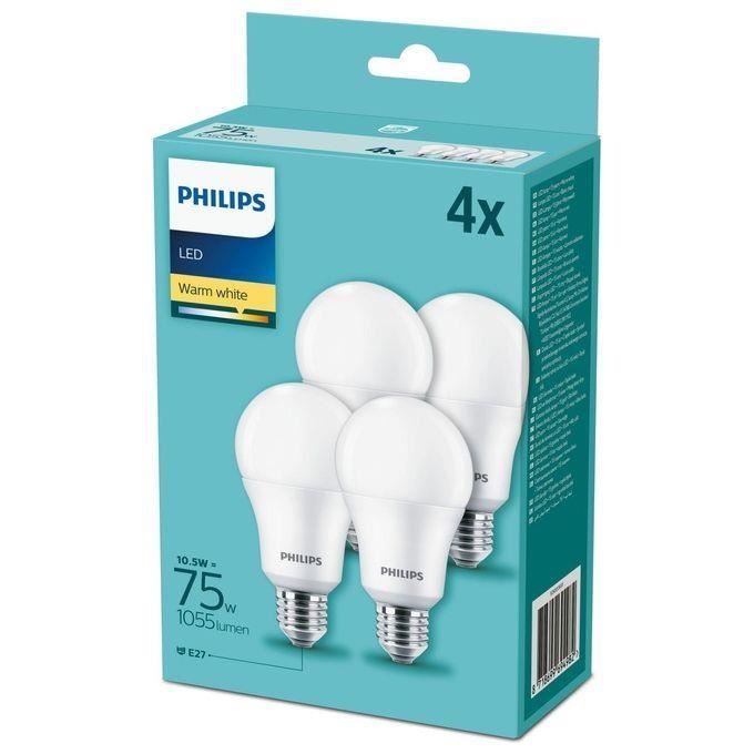 Philips Lot de 3 ampoules goutte 75 W