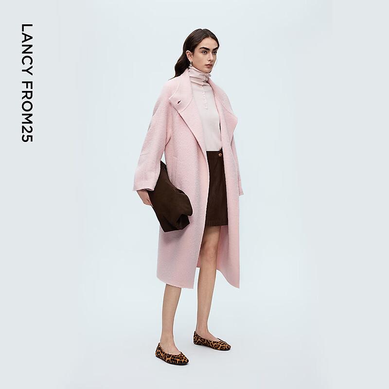 Lanzi Women's High-Neck Double-Faced Wool Coat