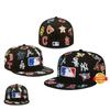 PouChangAnFo Ingrosso Transfrontaliero Ricamo 3D Squadra di Baseball Lega di Baseball Cappellino Chiuso Taglia Cappellino a Bordo Piatto