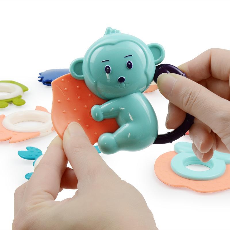 Birth Toys Rattle Set Gift Box Toothpaste Hand Rattle Baby Early Education Baby Maternal And Infant Store Gifts