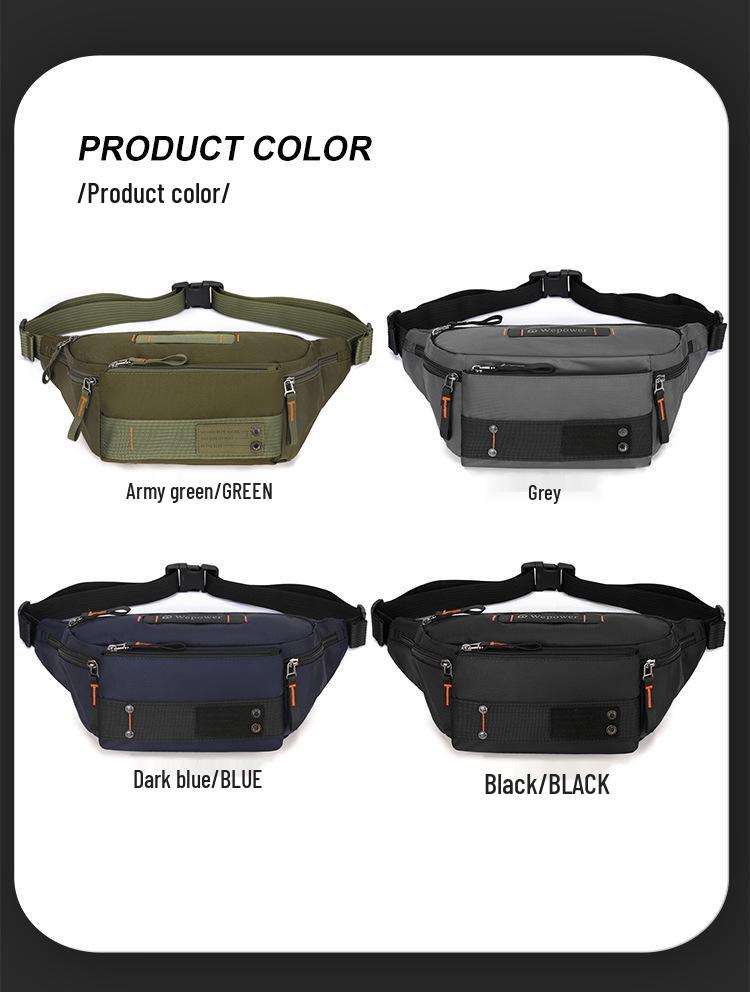 WEPOWER Outdoor Waterproof Crossbody Waist Bag for Travel, Running, Cycling, and Commuting