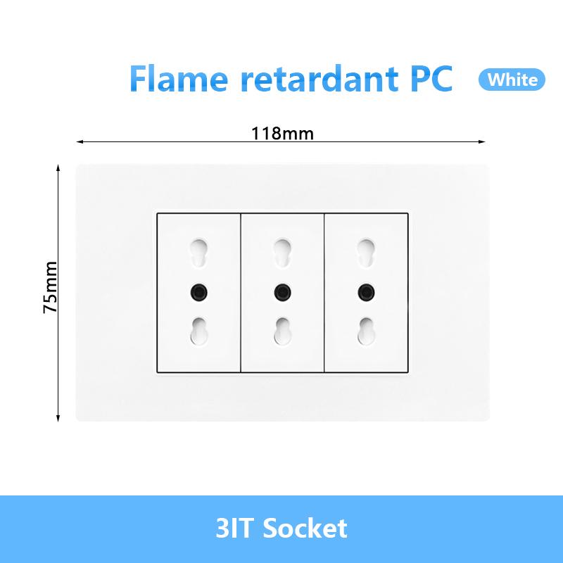 Italien Chile Mexiko USB Smart Typ-c 20W Schnelllade-Wandsteckdose Stecker, Brasilien Elektrischer Lichtschalter Universal-USB-C-Steckdose