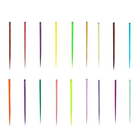 Perucas femininas atraentes, cor vívida, extensão de cabelo de longa duração