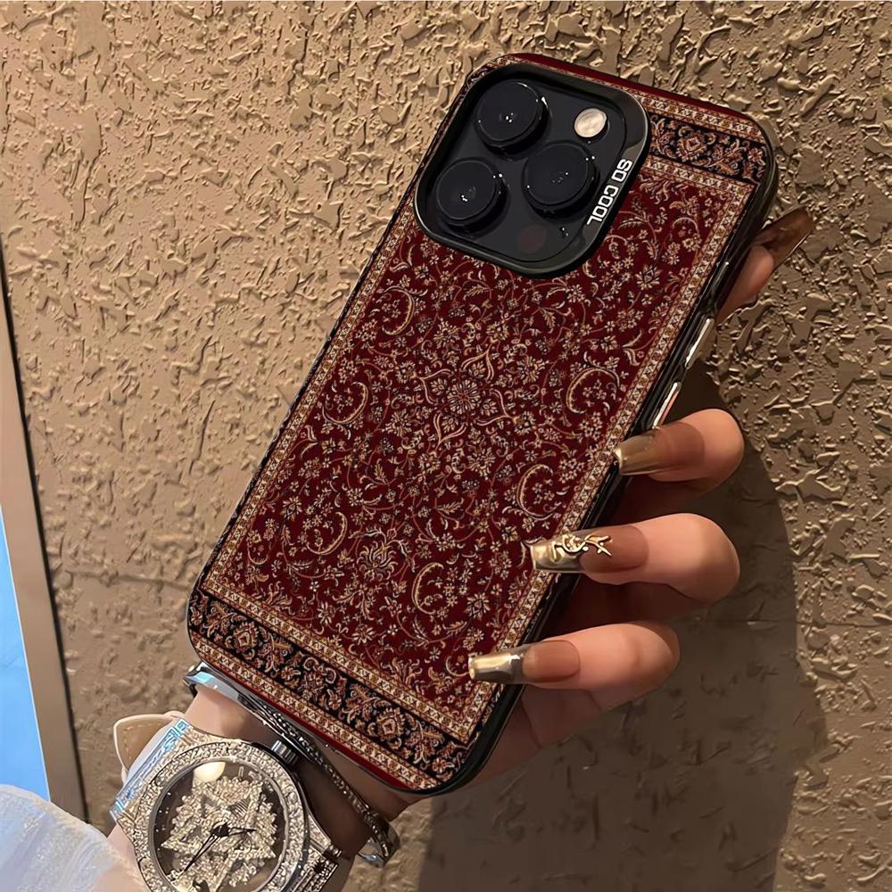 

Persian Carpet Floral Pattern Phone Case Phone Case For iPhone 14 16 15 11 12 13 Pro Max Mini Plus Shockproof Cover iPhone16pro