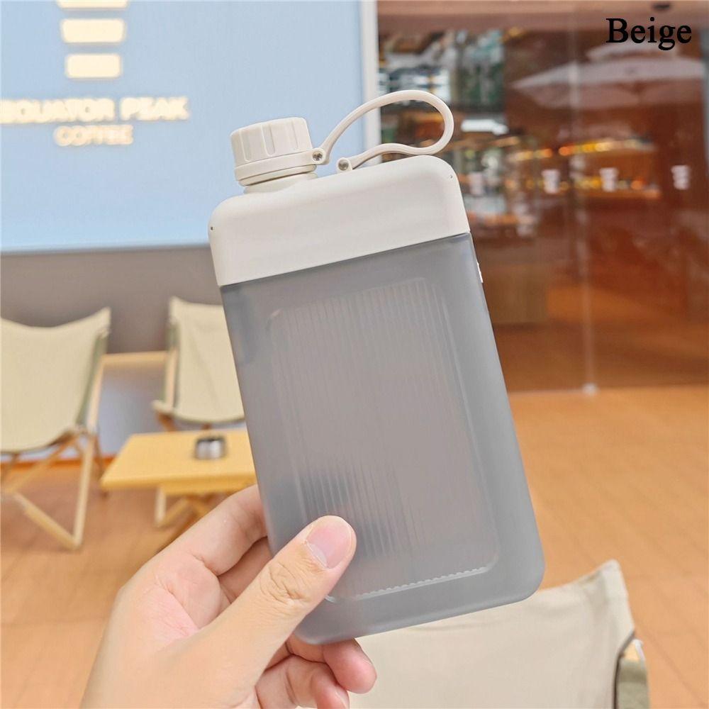 450ML Creative Sports Reusable Drink Bottle Plastic Flat Water Bottle Juice Cup