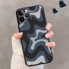 Phone Case for iPhone XR XS X 13 Mini SE 7 8 6S 11 Pro Max 12 14 Plus Swirl Abstract Pattern In Beige And Sage Coque Black