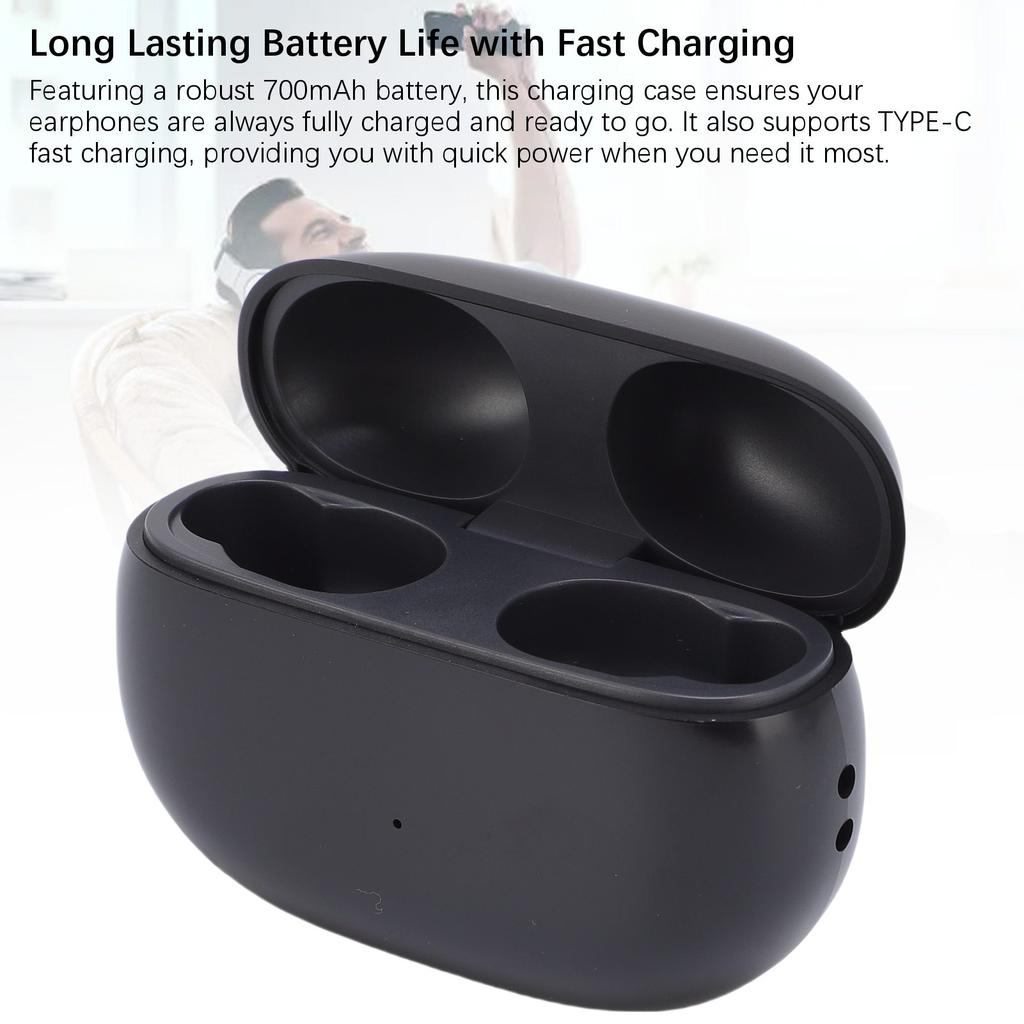 Charging Case Replacement for Buds Buds+ Bluetooth Pairing Sync Button LED Display 700mAh for Travel Outdoor