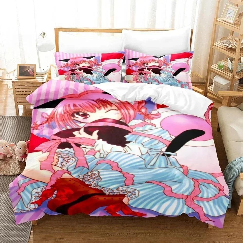 3D-Druck Anime Kawaii Girls Tokyo Mew Mew Bettwäsche-Set Einzelbett Twin Full Queen King Size Bettset Erwachsene Kinder Schlafzimmer Bettbezug-Sets