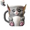 Katt Is Pint Mugghållare Återanvändbar Katt Glass Pint Mugghållare 3D-printade Dessertmuggshylsor Med Sked För Fest Födelsedag