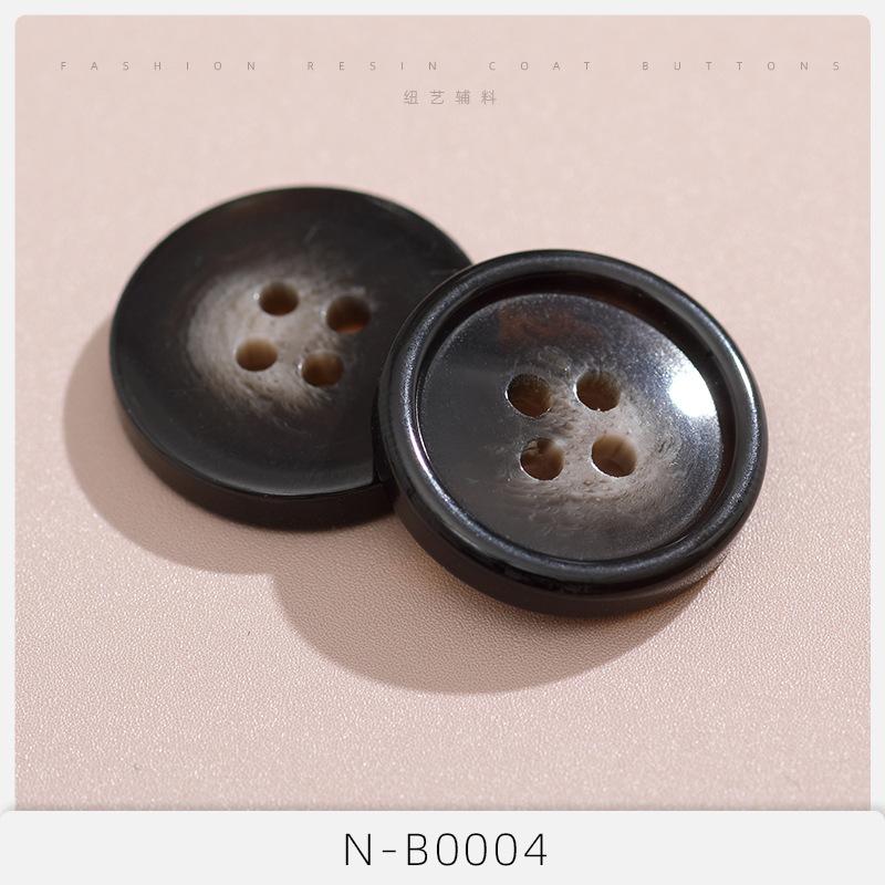 10Pcs Button Button Trench Coat Women'S Resin Black Button High-End Men'S Suit Clothes Coat Accessories Daquan Cardigan Suit