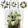 Charming Multicolor Hydrangea Green Leaf Wreath For Seasonal Decor Home