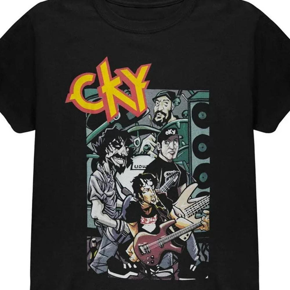CKY band CARICATURE black T-shirt short sleeve All sizes S to 5XL JJ3645