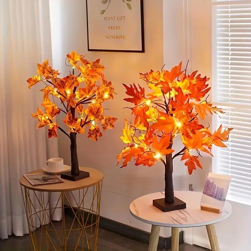 1pc 24 LED Artificial Black Birch Tree Light DIY Branches Table Lamp For Fall Gifts Home Bedroom Holiday Party Halloween Decor