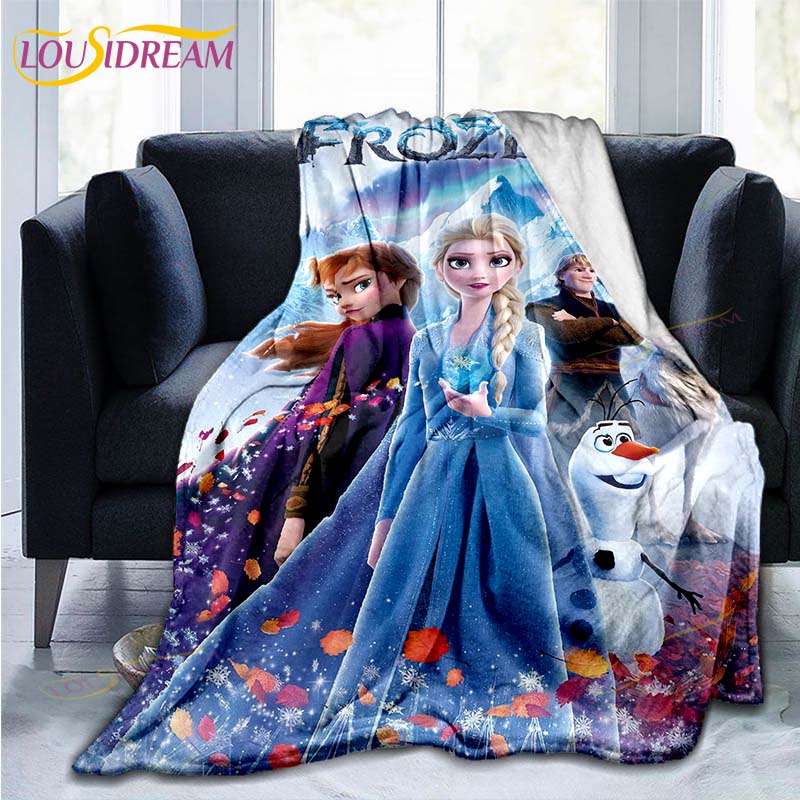 Frozen patroon plaid Deken Bank Quilt Overtrek Reis Beddengoed Outlet Plaid Deken Flanellen Deken Sprei