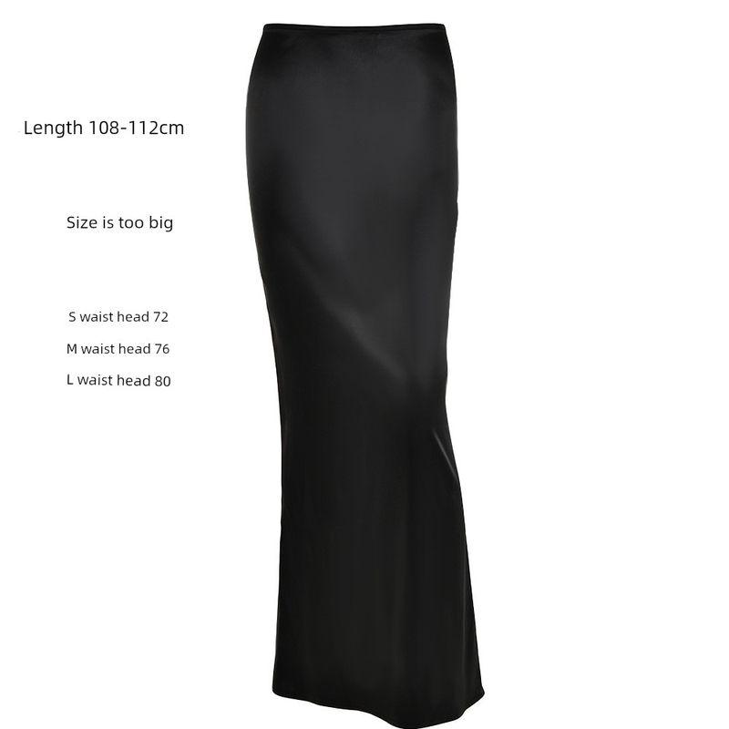 

Pure Color Fashionable Fancy Back Zipper Bodycon Dress Satin