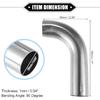 Bend Elbow Pipe Tube, 1" OD 4" 2.36" Leg 90 Degree DIY Exhaust Pipe Intercooler Air Intake Tube Universal for Car Truck Automotive Durable 304