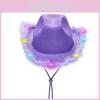 Breathable Hat Cowboy With Bright Led Trim And Large Brim For Activities Outdoor