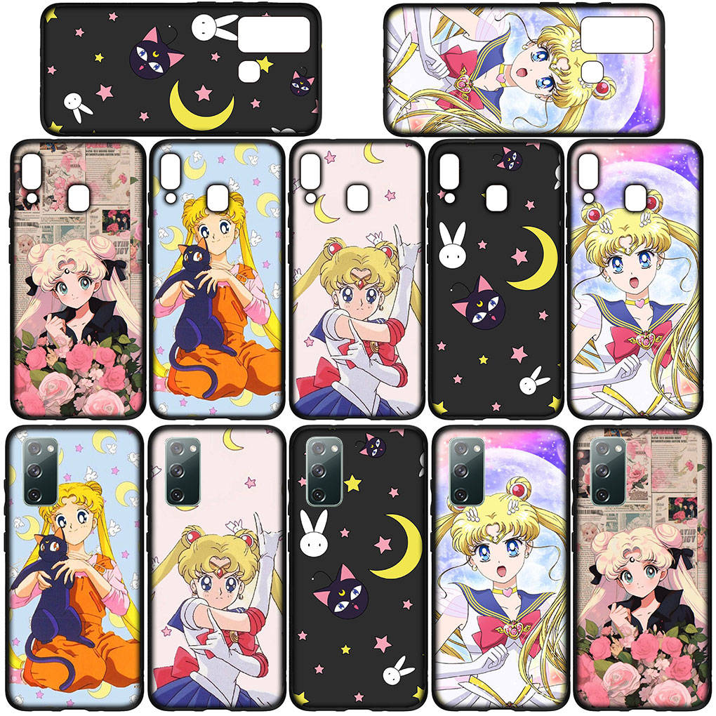 Cover for iPhone 16 15 Xiaomi Redmi Note 14 13 12 11 Pro Max X 8 9 16e Samsung Galaxy S25 S24 S23 Moto OPPO Huawei Girl Sailor Anime Moon Phone Case