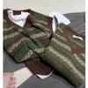 "2024 European Retro Layered Cashmere Knit Vest - Stylish Korean-Inspired Autumn/Winter Vest for Women"