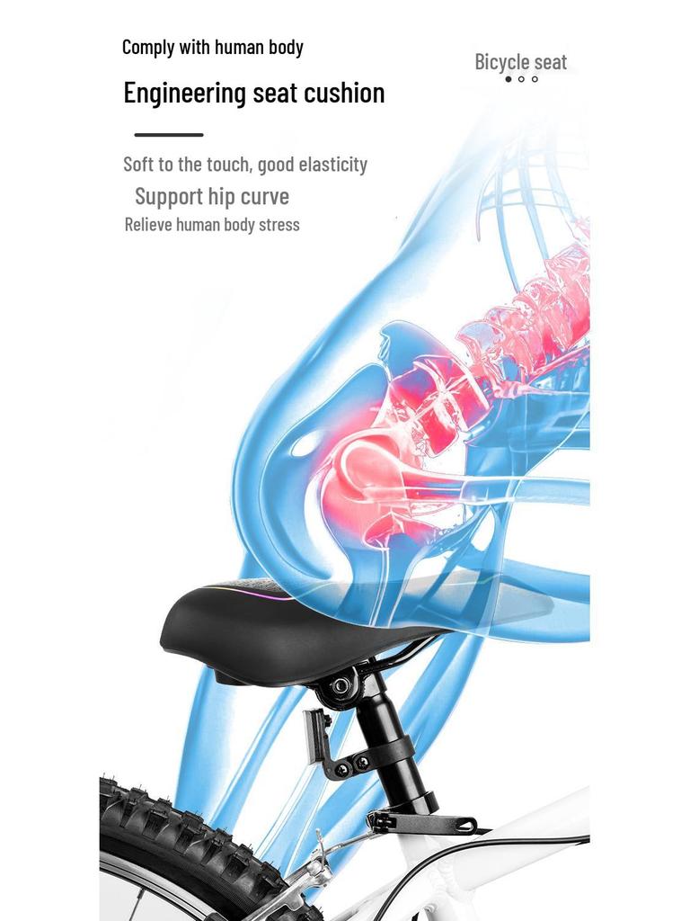 Waterproof Shockproof Breathable Hollow PU Leather Mountain Bike Saddle