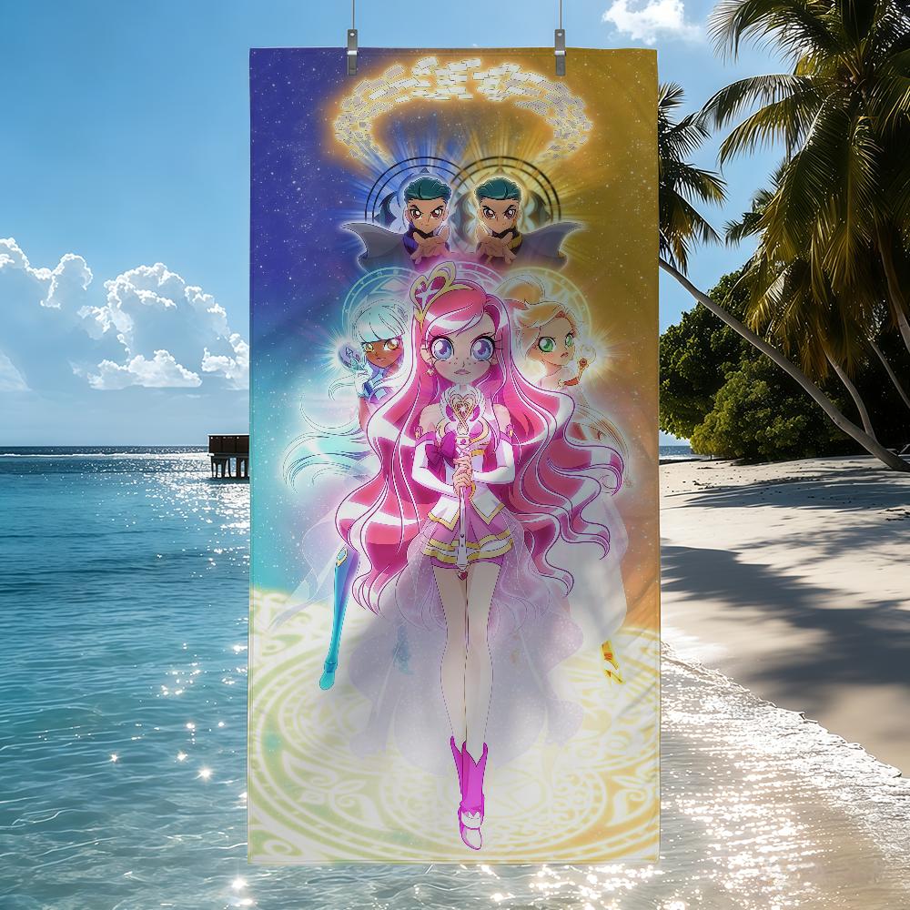 Cartoon LoliRock Handtücher – schnelltrocknende Strandtücher, geeignet für Schwimmbad, Camping, Yoga und Fitnessstudio