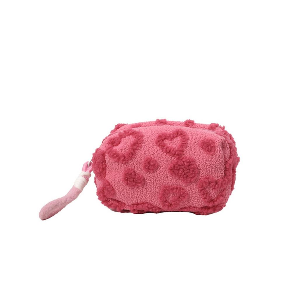 Jacquard Plush, Makeup Bag, Large Capacity, Storage Bag, Travel Storage Bag