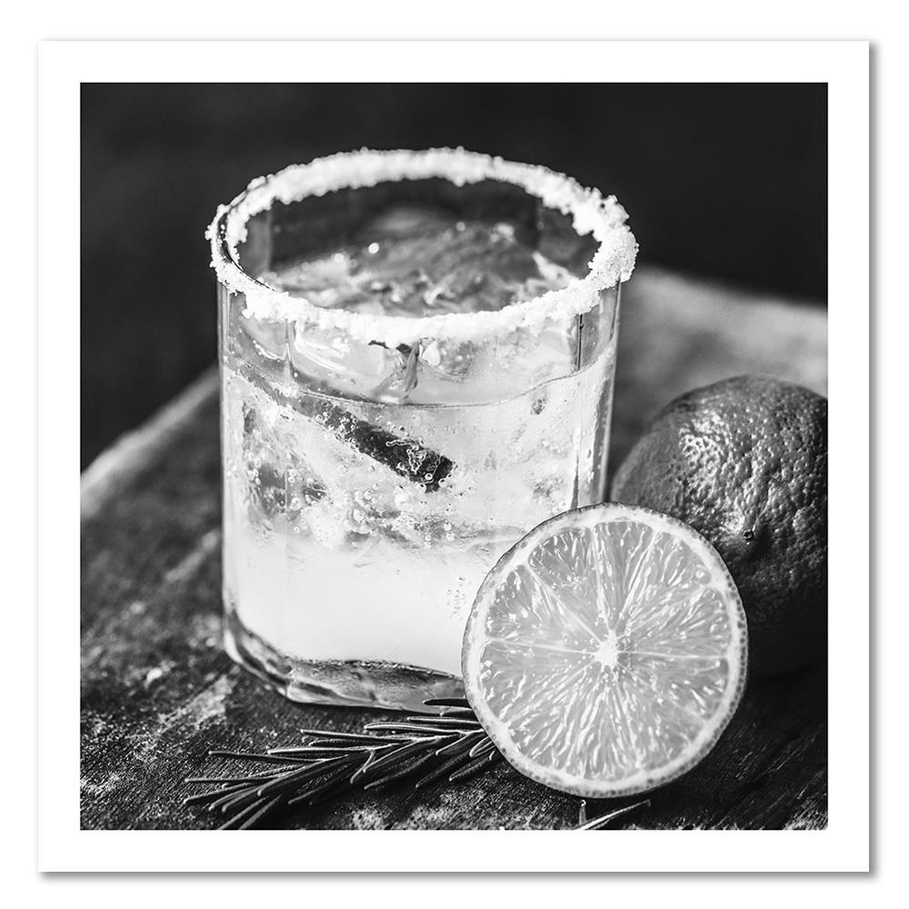 Canvas Print Drinks Black and White