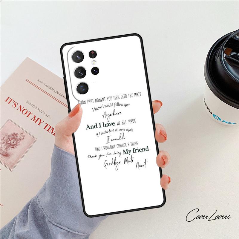 Maze Runner newt phone case For Samsung Galaxy S24 S25 S23 S22 Ultra Note 10 20 Plus S20 S21 FE Cover