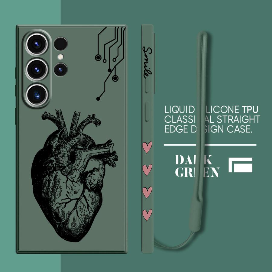 Creative Cardiovascular Model Heart Soft Phone Case for Samsung Galaxy S25 S21 S22 S23 S24 S20 FE S10 Plus Note 10 20 Ultra