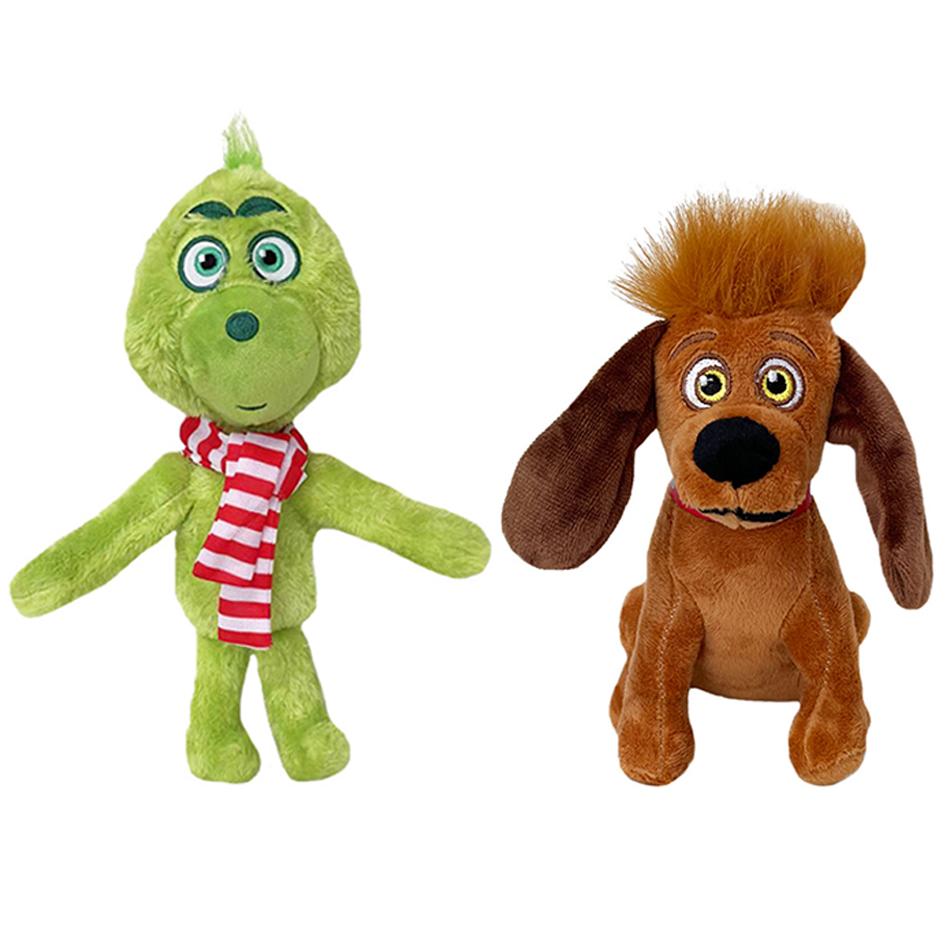 Green Shaggy Anime Figures Christmas Decoration Green Haired Monster Figurine Adorable Plush Doll Kid Birthday Toy Gifts