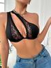 FloralLove Ladies' Fashionable Hollow Out Sexy One-Shoulder Bra Sexy Lingerie