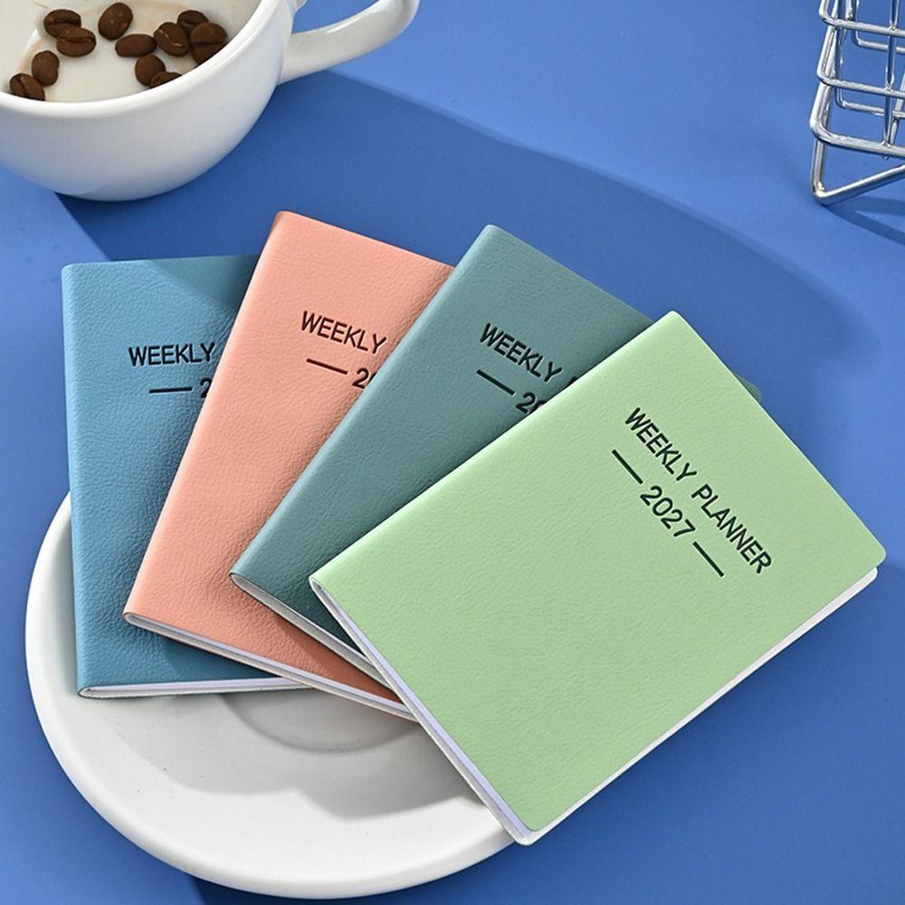 Pocket 2027 Agenda Book A7 Notebooks Mini Appointment Book School Office Supplies