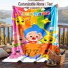 Coperta in Flanella El Payaso Plim Plim, Testo Personalizzato con Nome Personalizzato, Morbida Coperta Plaid Calda in Peluche per Regalo