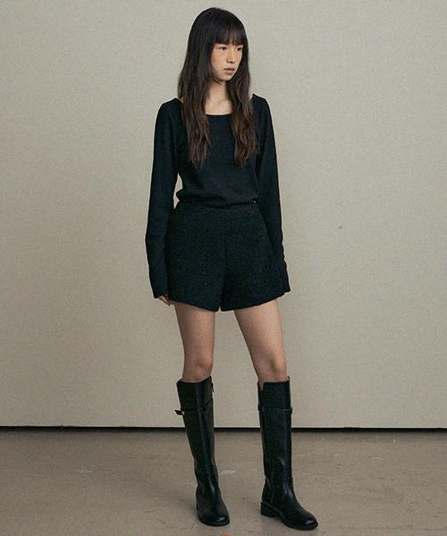Lingseoul Alpaca Half Pants-Black