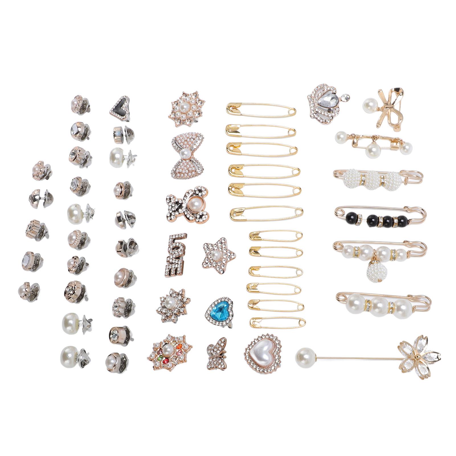 

55 шт. брошь-булавка для носков сверкающий искусственный жемчуг стразы носок английская булавка ювелирные изделия