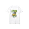 Li Ning T Shirts Unisex White Crew Neck Moderate Straight Fit AHSR554-1