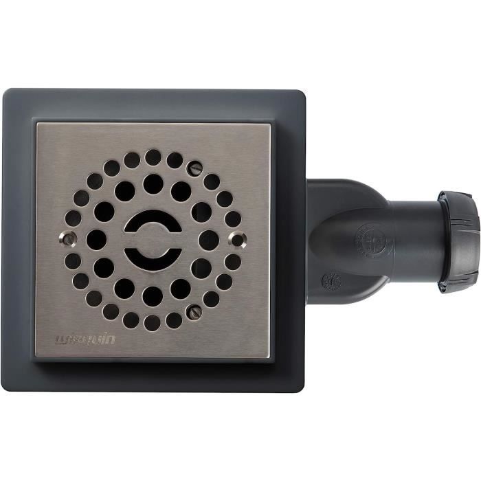 Bonde à chaper douche à l'italienne Venisio compact Wirquin 30723462 - Gris - ABS - WIRQUIN - Bonde de douche