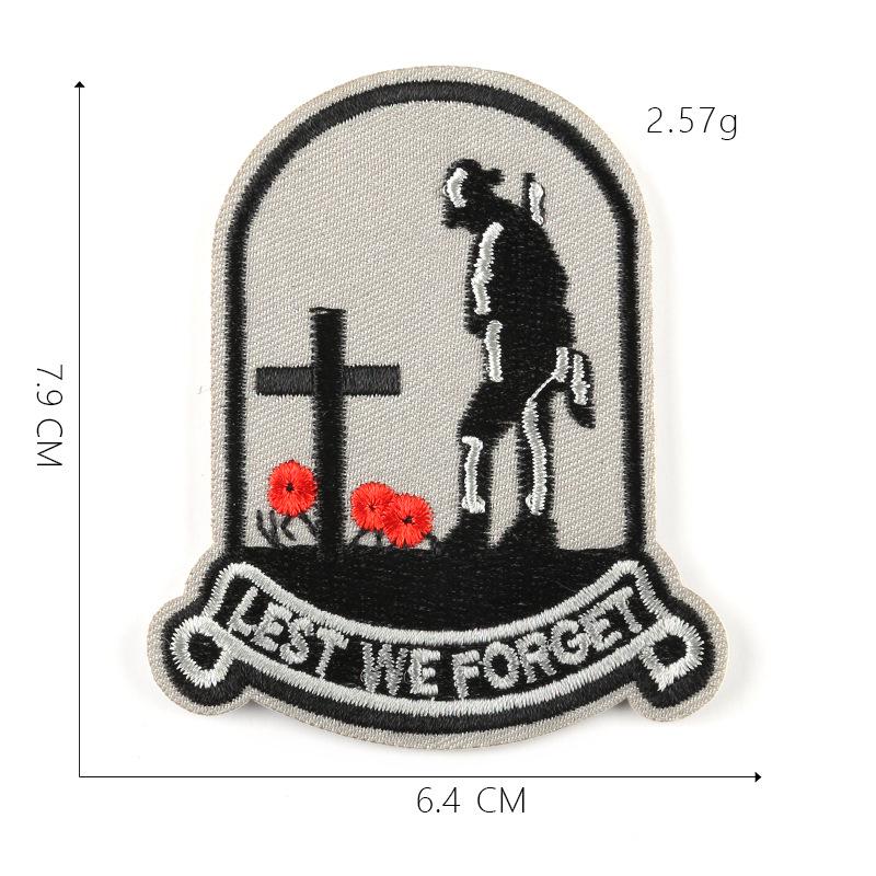 Round Embroidered Clothing Patch - Adhesive Badge Accessory