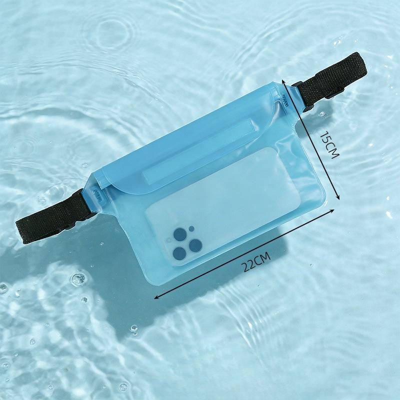 

Large-sized Mobile Phone Waterproof Bag - Touchscreen Swimming Self-sealing Bag - Diving and Drifting Storage Bag - Protection Cover blue