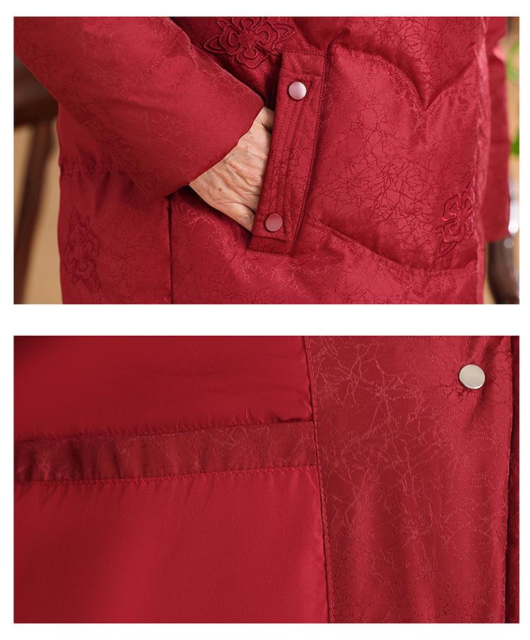 Elderly Women's Winter Down Jacket, Grandma Style, Thick and Warm, for Ages 70 and 80+, Perfect for Autumn and Winter.