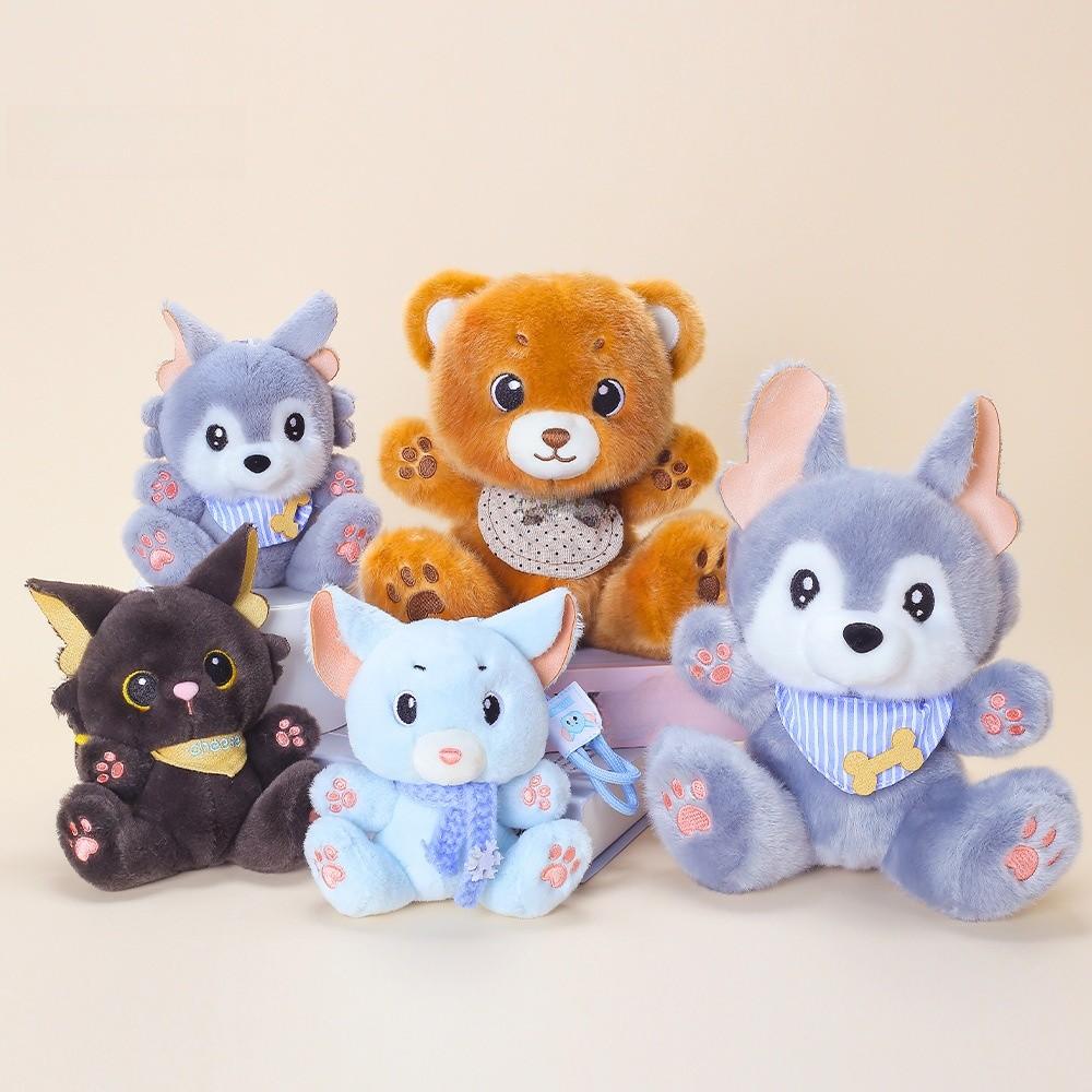 Soft Cute Animal Plush Desk Companion With Keychain For Kids And Teens