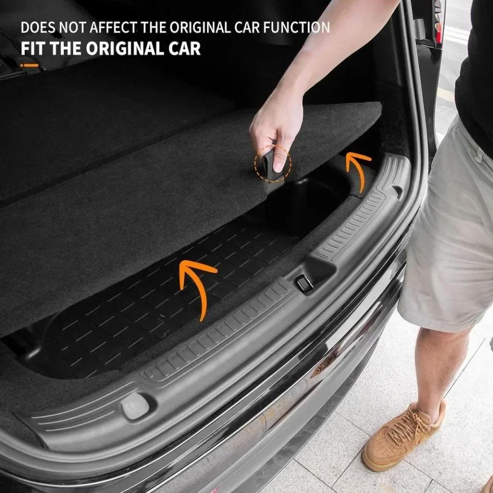 XVIP TPE Trunk Threshold Strip For Tesla Model Y 2021-23 Back Sill Anti Scratch Boot Loading Pad Protector ABS Side Corner Cover