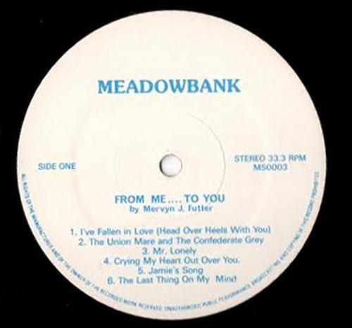 

LP Record MERVYN J. FUTTER - From Me .... To You MS0003 Meadowbank UK Folk Used
