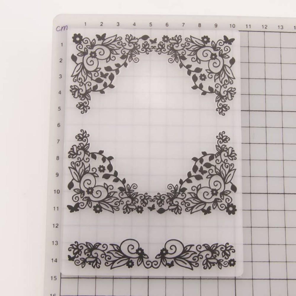 DIY Embossing Template Plates - Plastic Texture Stamps for Paper Craft, Leather & Clay DIY Scrapbooking Craft