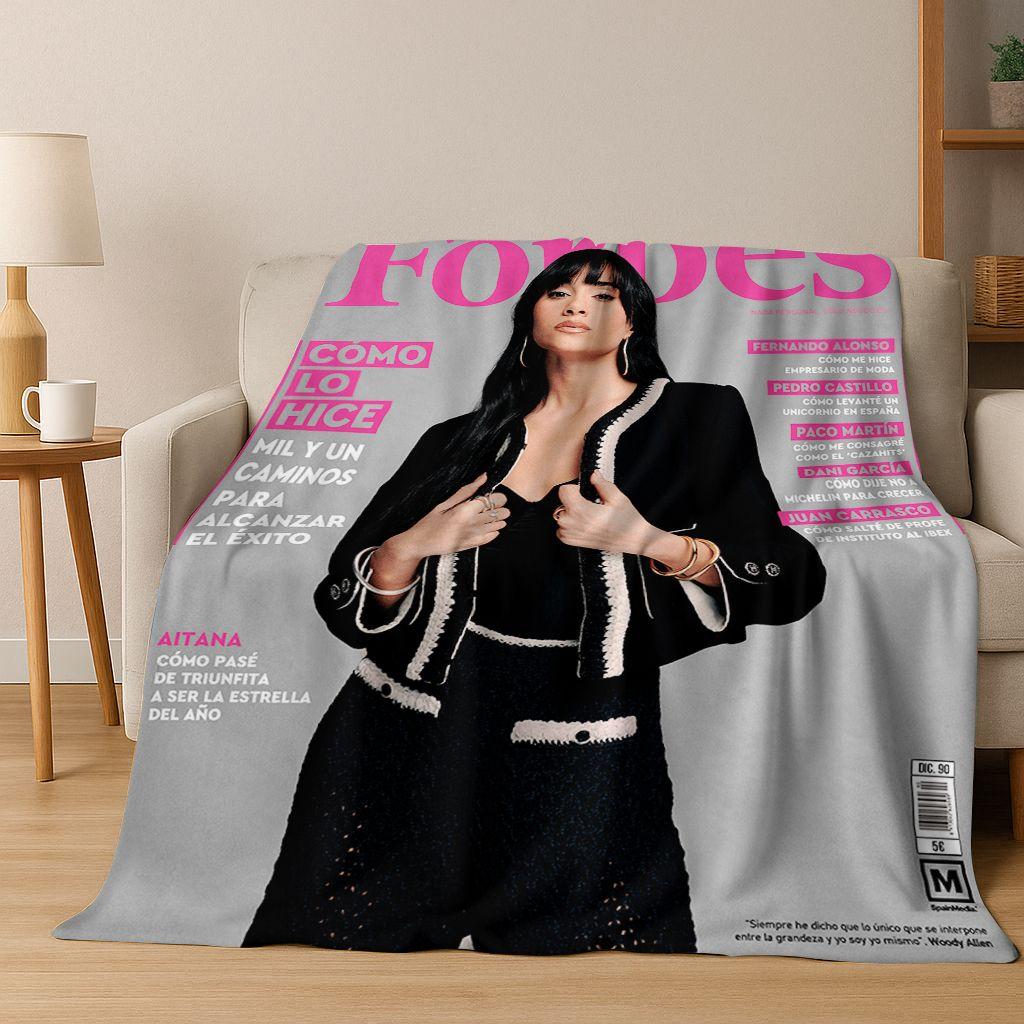 3D A-Aitana Spanish Singer Art Flannel Blanket,Cozy Soft Throw Blanket for Home Bedroom Bed Sofa Picnic Office Cover Gift Kids