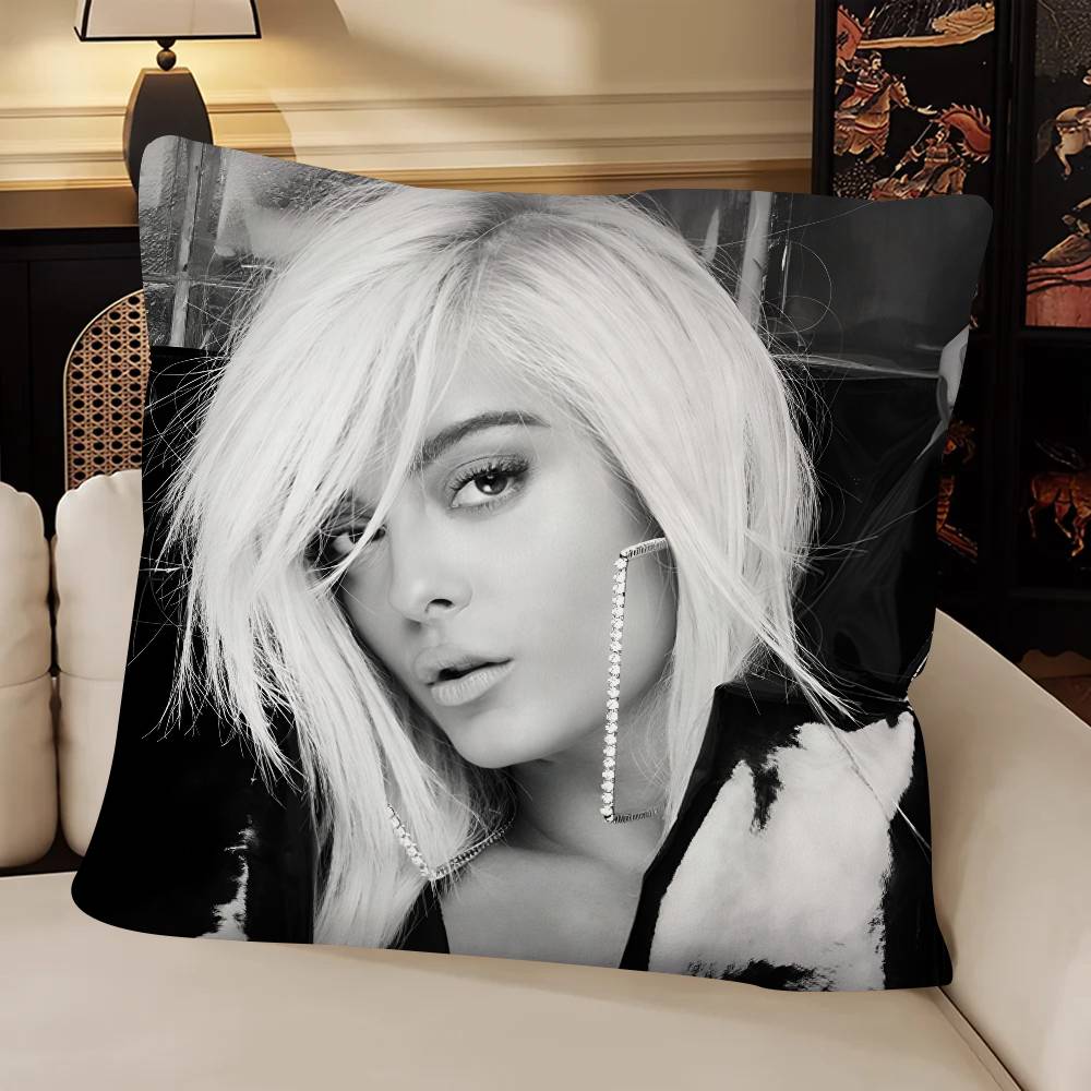 Singer BBebe Rexha Pillow Case Fashion Square Pillowcase Bedroom Sofa Room Ins Decoration Leisure