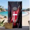Denmark Football Print Beach Towel Quick Dry Super Absorbent Soft Bath Towel for Swimming Beach Travel Fan Souvenir Gift